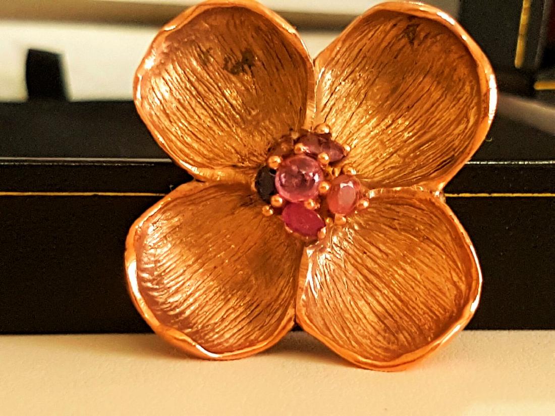 Rose Gold and Multi Colored Sapphire Pendant (1 of 4)