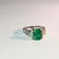 18k White Gold High Quality Diamond And Emerald Ring - 3