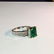 18k White Gold High Quality Diamond And Emerald Ring - 5