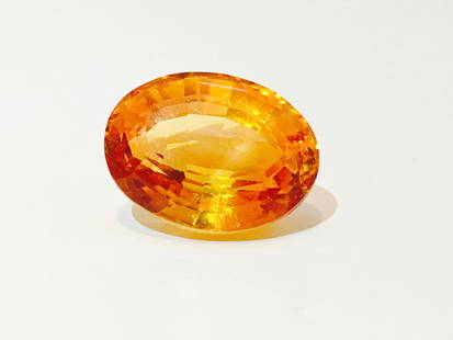 21.55 Carat Loose Citrine. 100% Natural: 21.55 carat loose Orange Citrine. Gorgeous loose stone. AAA color and size. Super gemstone. 100% earth mined natural.