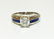 18K, 1.70 Carat Diamond and Blue Sapphire Ring