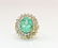 14k Gold COLOMBIAN Emerald & Diamond Cocktail Ring