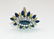 18k Diamond Blue Sapphire & Yellow Diamond Vintage RING - 2