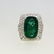 14K Gold, 100% natural 7.25 CT Emerald and Diamond Ring - 5