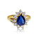 18K Gold, 1.50 Carat Blue Sapphire and Diamond Ring - 2