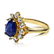 18K Gold, 1.50 Carat Blue Sapphire and Diamond Ring - 3