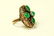 14K Real Vintage 8.50 CARAT Emerald And Diamond Ring - 2