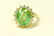 14k Yellow Gold Diamond Emerald Ring