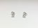 14K white gold, 0.50 CT old mind diamond earrings/studs - 2