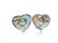 Mother of Pearl & Diamond in Sterling Silver Earrings. - 3