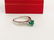 14K gold, 0.50 carat Colombian Emerald and Diamond Ring - 2