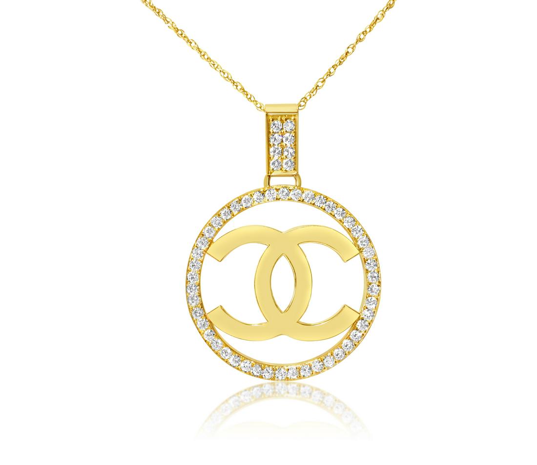 Chanel, 3.50 carat diamonds in 14K Yellow Gold Pendant (1 of 5)