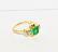 RARE 18K Yellow Gold & Emerald Vintage Ring - 5