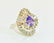 14K Gold, 3.00 CT Diamond & Tanzanite Ring - 2