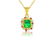 3.00 Carat Diamond, Emerald & Ruby Pendant. 18K Gold - 3