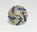 14K, 3.00 CT Diamond and Blue Sapphire Cocktail Ring