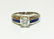 18K, 1.70 Carat Diamond and Blue Sapphire Ring