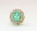 14k Gold COLOMBIAN Emerald & Diamond Cocktail Ring