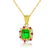 3.00 Carat Diamond, Emerald & Ruby Pendant. 18K Gold - 2