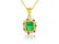 3.00 Carat Diamond, Emerald & Ruby Pendant. 18K Gold - 3