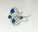 18K White gold. 3.00 CT Diamond & Blue Sapphire Ring - 2