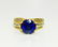 14K, Natural 7.00 ct Blue Sapphire & Diamond Ring
