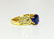 14K, Natural 7.00 ct Blue Sapphire & Diamond Ring - 3