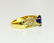 14K, Natural 7.00 ct Blue Sapphire & Diamond Ring - 4
