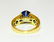 14K, Natural 7.00 ct Blue Sapphire & Diamond Ring - 5