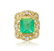 18k Gold Vintage 6 ct Emerald Diamond Cocktail Ring
