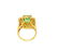 18k Gold Vintage 6 ct Emerald Diamond Cocktail Ring - 4