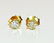 14k Yellow Gold, 1/4 Carat Diamond Studs.