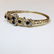 14k Gold Diamond & Blue Sapphire Bracelet / BANGLE - 6