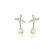 18K, 0.65 CT diamond & pearl; earrings & pendant set - 2