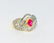 Vintage 14k Gold, 2.70 Carat Ruby & Diamond Ring - 3