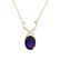 14K Gold 35 carat Amethyst & Diamond Pendant / NECKLACE