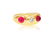 Sophisticated Vintage, 14k Gold, Ruby & Diamond Ring - 2