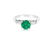 Ladies Platinum Emerald & VVS Diamond Wedding Ring