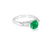 Ladies Platinum Emerald & VVS Diamond Wedding Ring - 2