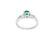 Ladies Platinum Emerald & VVS Diamond Wedding Ring - 5