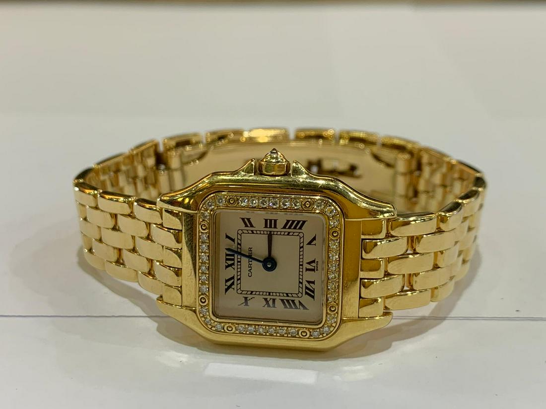 Cartier PanthÃ¨re Yellow Gold Quartz (1 of 5)