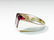 14K Gold, 7 Carat Natural Garnet and Diamond Ring. - 5