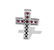 14K Gold, 2.10 Carat Diamond & Ruby Cross Pendant - 4