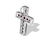 14K Gold, 2.10 Carat Diamond & Ruby Cross Pendant - 5
