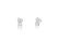 14K white gold, 0.50 CT old mine diamond earrings/studs - 2