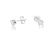 14K white gold, 0.50 CT old mine diamond earrings/studs - 3