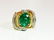 18K Gold, 3.86 Carat Diamond & Emerald Ring. - 2