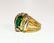 18K Gold, 3.86 Carat Diamond & Emerald Ring. - 4