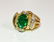 18K Gold, 3.86 Carat Diamond & Emerald Ring. - 6