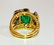 18K Gold, 3.86 Carat Diamond & Emerald Ring. - 7